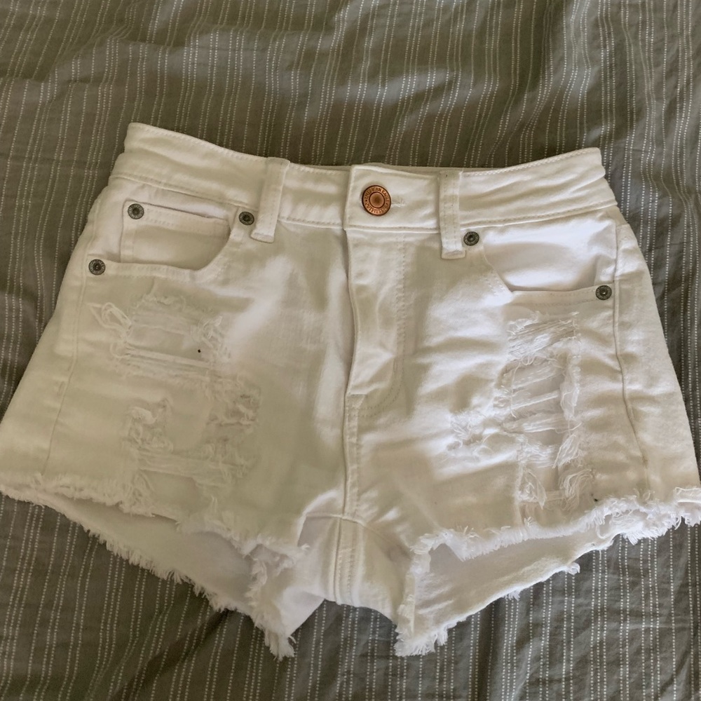 White American Eagle Jean Shorts